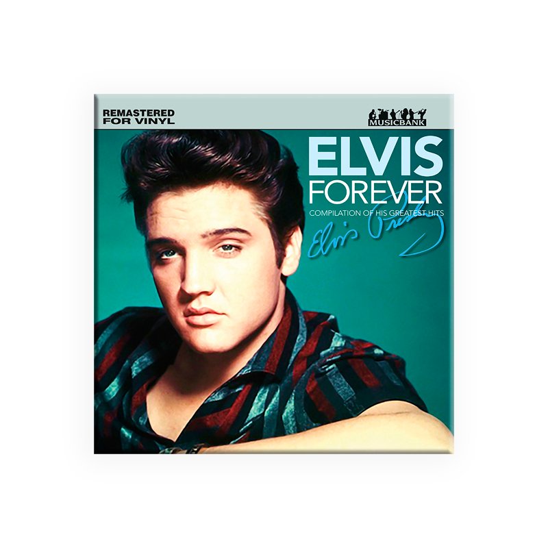 Elvis Presley Elvis Forever vinyl record album featuring a compilation of his greatest hits, remastered for vinyl.